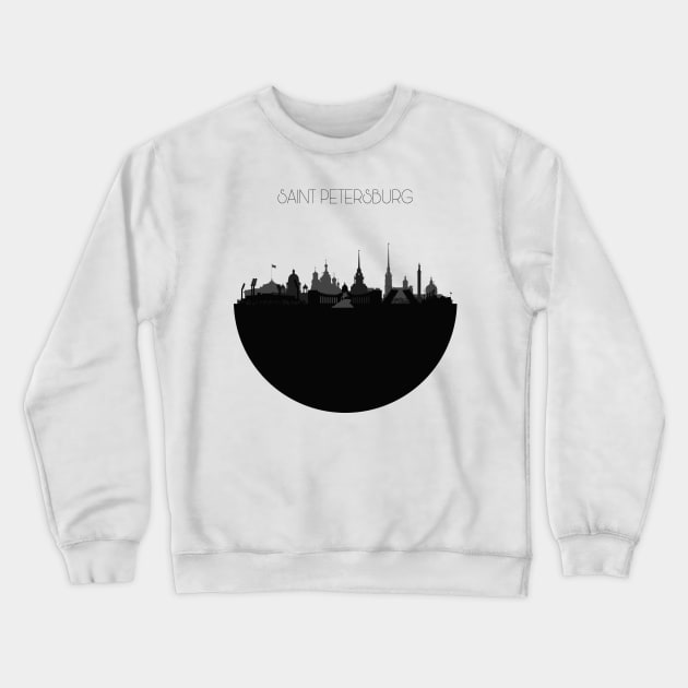 Saint Petersburg Skyline Crewneck Sweatshirt by inspirowl